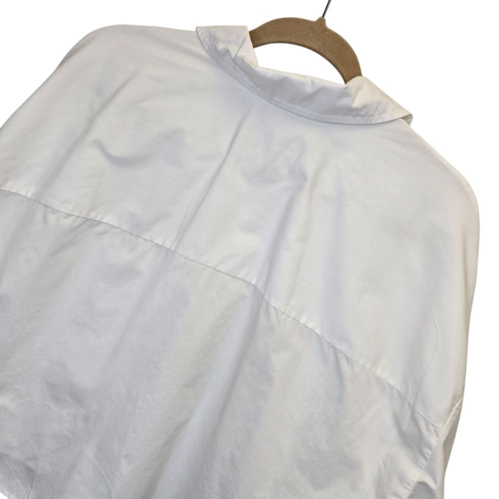 Abercrombie & Fitch Womens M White Cropped Long Sleeve Button-Up Shirt - Picture 6 of 12